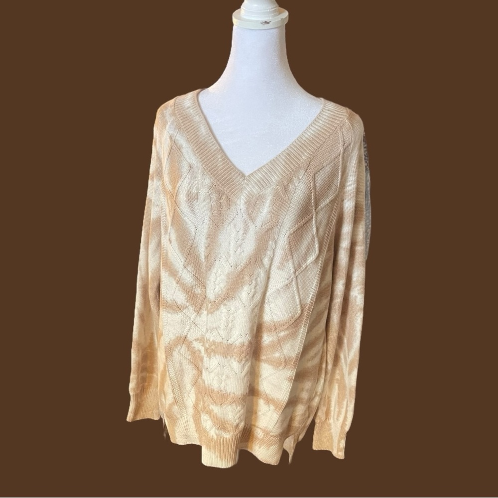 Wonderly Adore Texture Women’s Sweater Tan Twist Size Large
